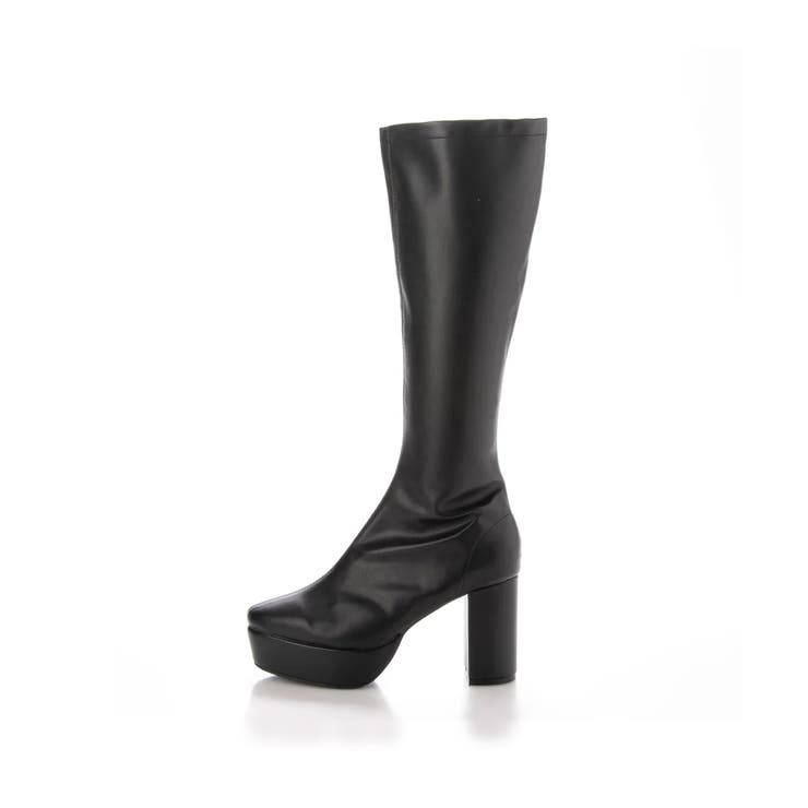 【25年秋冬再販】厚底 プラットフォーム 太ヒール ストレッチ ロングブーツ | DEMETER | 詳細画像95 