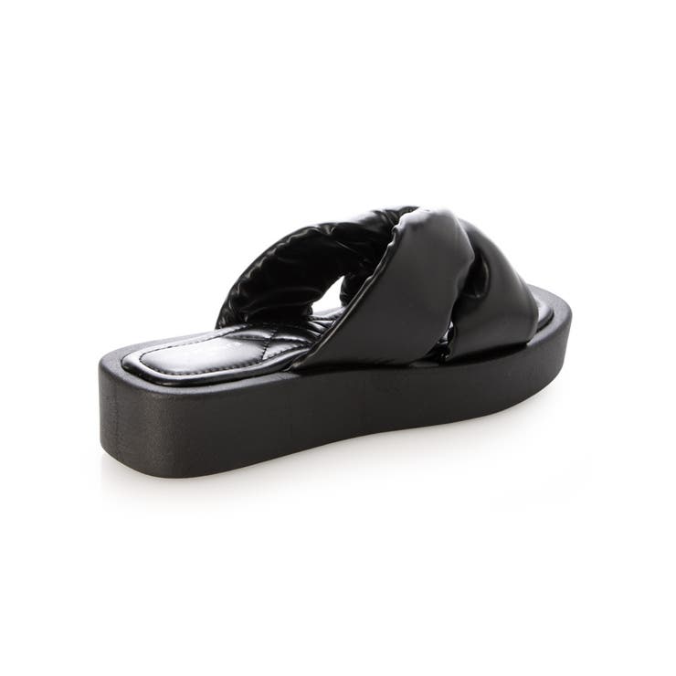 【25年春夏新作】厚底 スクエアトゥ リボンデザイン パテッドサンダル | DEMETER | 詳細画像43 