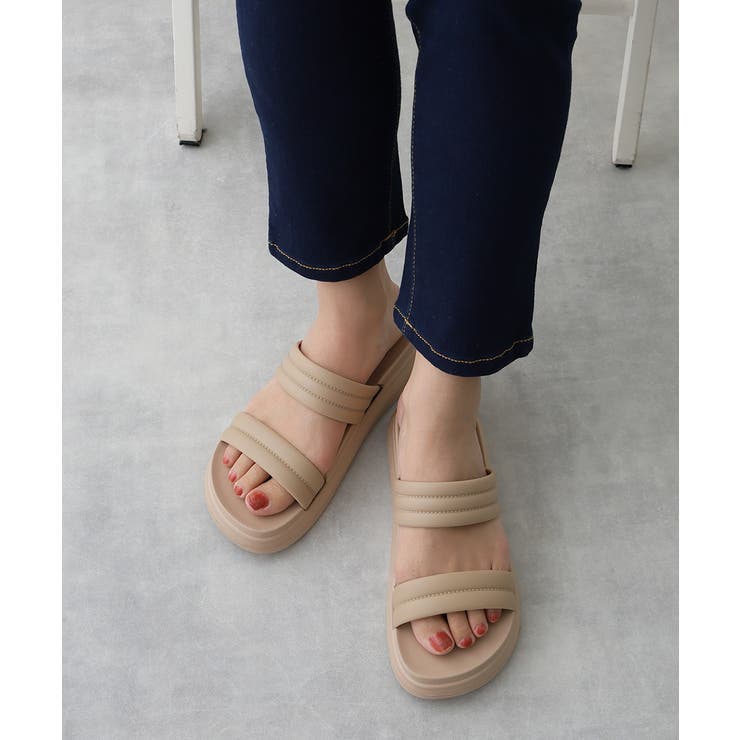 【25年春夏新作】軽量 厚底ソール ダブルベルトサンダル | DEMETER | 詳細画像33 