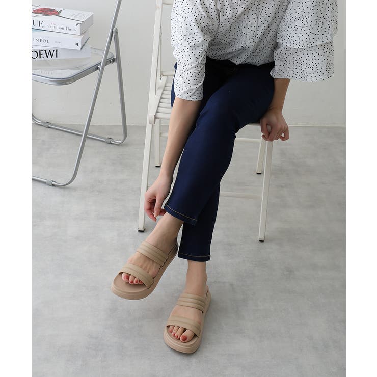 【25年春夏新作】軽量 厚底ソール ダブルベルトサンダル | DEMETER | 詳細画像34 