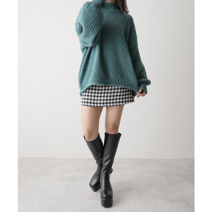 【25年秋冬再販】厚底 太ヒール スクエアトゥ ストレッチ ロングブーツ | DEMETER | 詳細画像42 