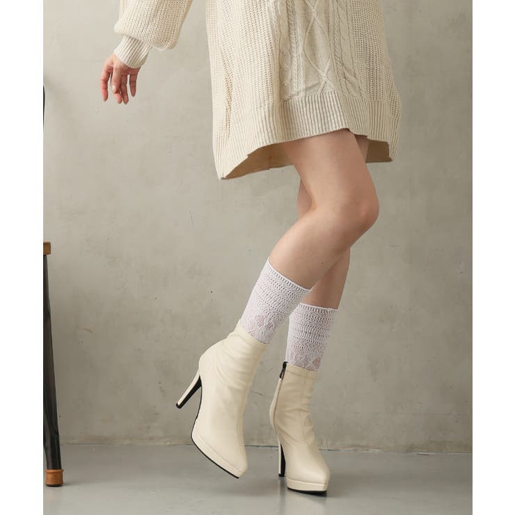 ポインテッドトゥ プラットフォーム ストレッチ | DEMETER | 詳細画像23 