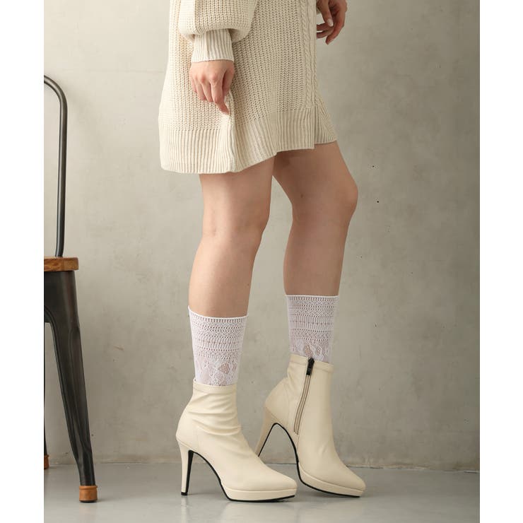 ポインテッドトゥ プラットフォーム ストレッチ | DEMETER | 詳細画像24 