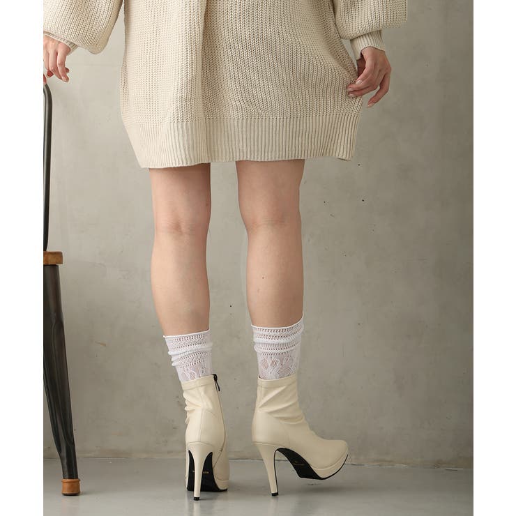 ポインテッドトゥ プラットフォーム ストレッチ | DEMETER | 詳細画像26 