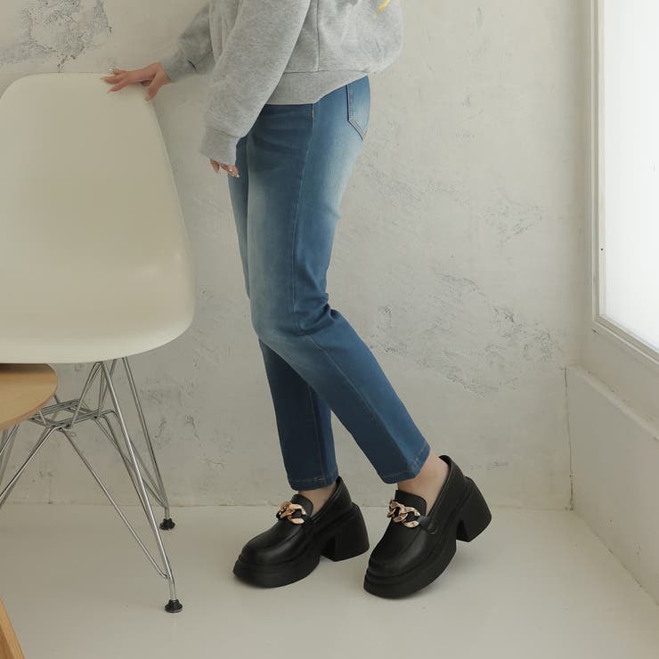 厚底ソール☆チェーンモチーフ ローファーシューズ | DEMETER | 詳細画像17 