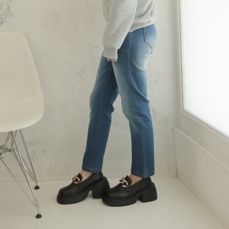 厚底ソール☆チェーンモチーフ ローファーシューズ | DEMETER | 詳細画像18 