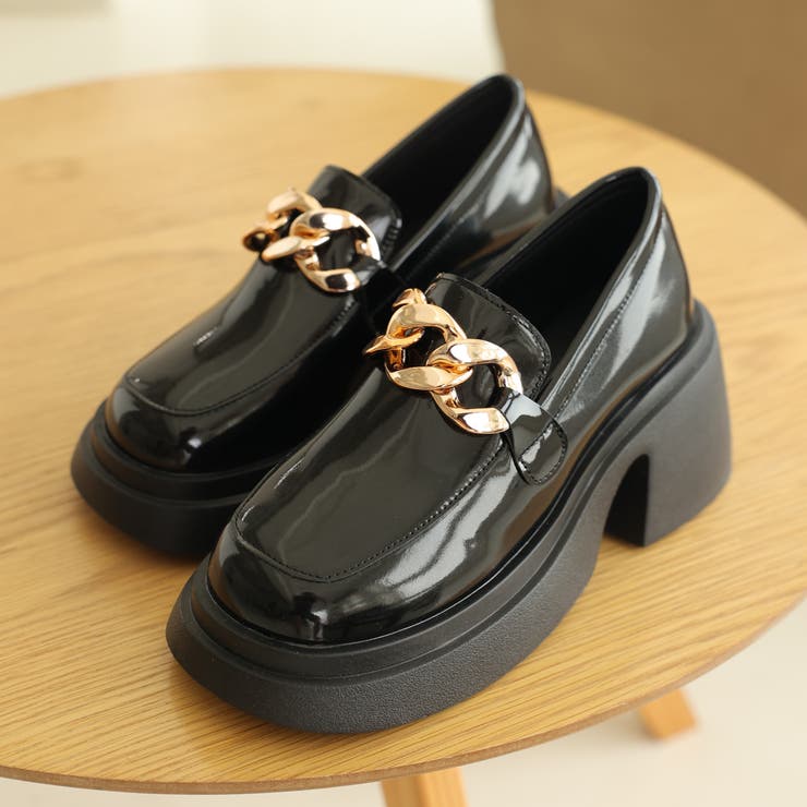 厚底ソール☆チェーンモチーフ ローファーシューズ | DEMETER | 詳細画像20 