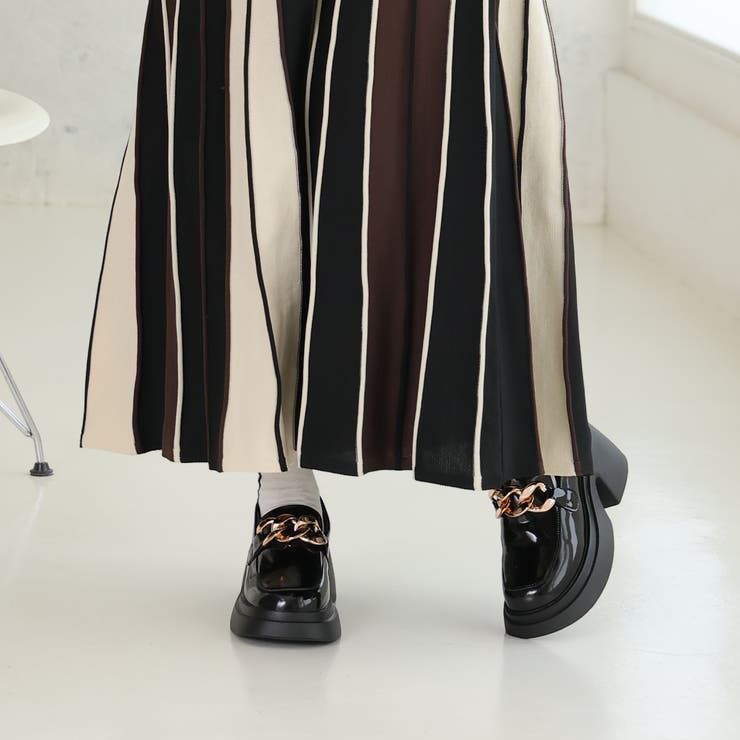 厚底ソール☆チェーンモチーフ ローファーシューズ | DEMETER | 詳細画像23 