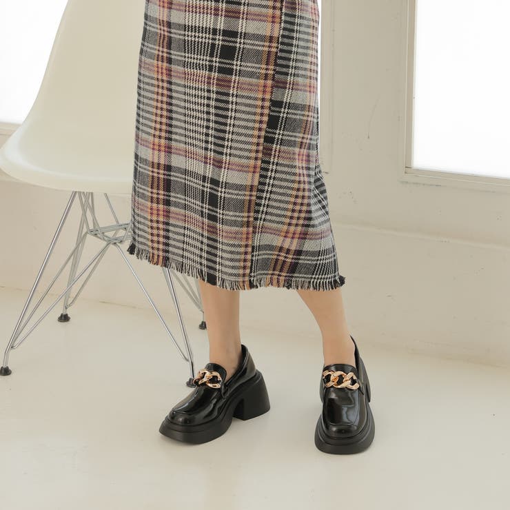 厚底ソール☆チェーンモチーフ ローファーシューズ | DEMETER | 詳細画像28 