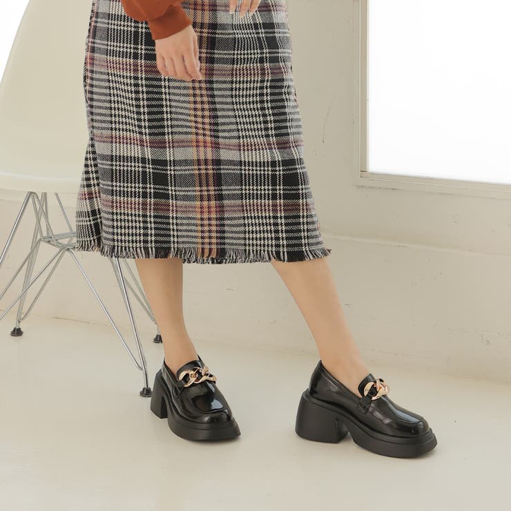 厚底ソール☆チェーンモチーフ ローファーシューズ | DEMETER | 詳細画像29 