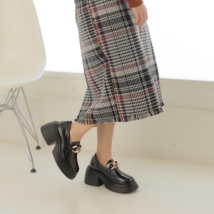 厚底ソール☆チェーンモチーフ ローファーシューズ | DEMETER | 詳細画像30 