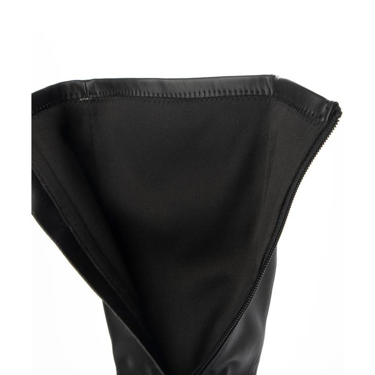 【25年秋冬再販】ポインテッドトゥ プラットフォーム ストレッチ ロングブーツ | DEMETER | 詳細画像76 