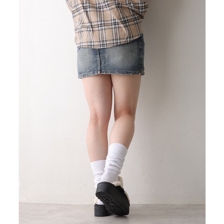 【25年秋冬新作】厚底 プラットフォーム スリッポン ボアサンダル | DEMETER | 詳細画像16 