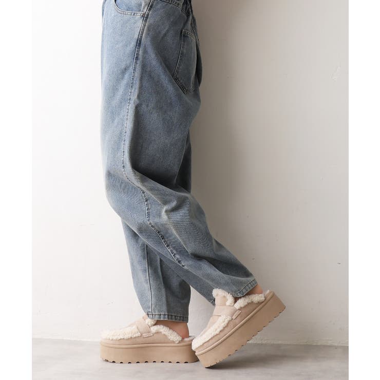 【25年秋冬新作】厚底 プラットフォーム スリッポン ボアサンダル | DEMETER | 詳細画像24 