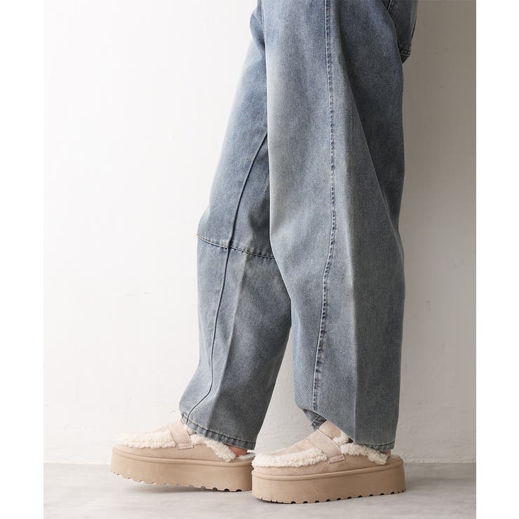 【25年秋冬新作】厚底 プラットフォーム スリッポン ボアサンダル | DEMETER | 詳細画像25 