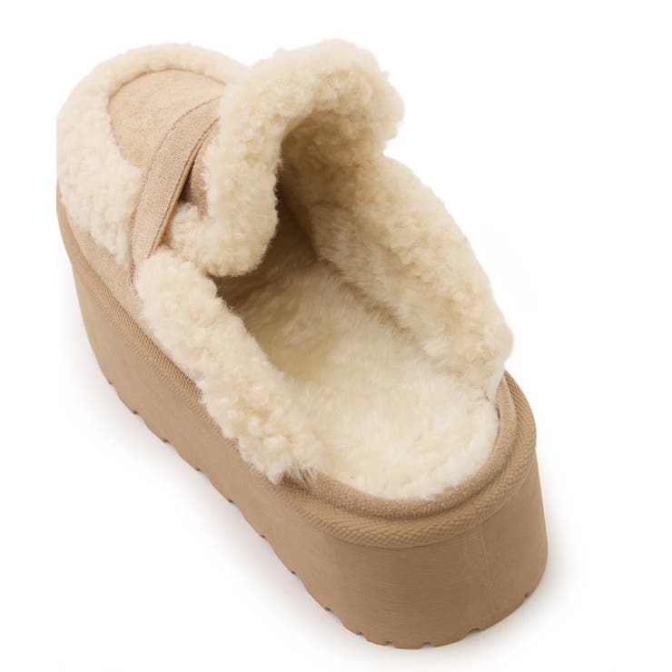 【25年秋冬新作】厚底 プラットフォーム スリッポン ボアサンダル | DEMETER | 詳細画像35 