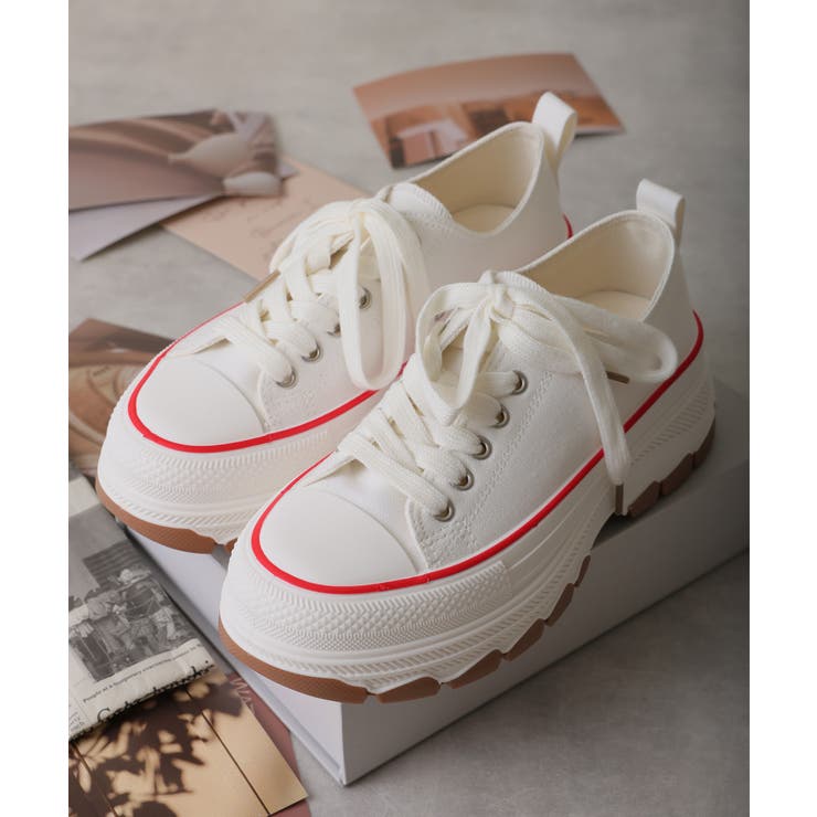 【24年春夏新作】厚底 ボリュームソール レースアップ ローカットスニーカー | DEMETER | 詳細画像10