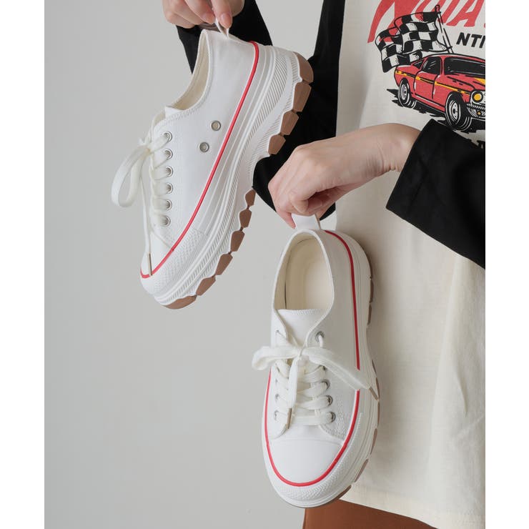 【24年春夏新作】厚底 ボリュームソール レースアップ ローカットスニーカー | DEMETER | 詳細画像11