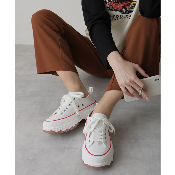 【24年春夏新作】厚底 ボリュームソール レースアップ ローカットスニーカー | DEMETER | 詳細画像12