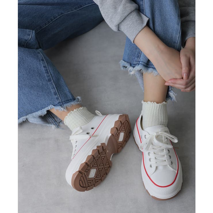 【24年春夏新作】厚底 ボリュームソール レースアップ ローカットスニーカー | DEMETER | 詳細画像17