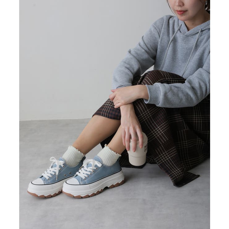 【24年春夏新作】厚底 ボリュームソール レースアップ ローカットスニーカー | DEMETER | 詳細画像23