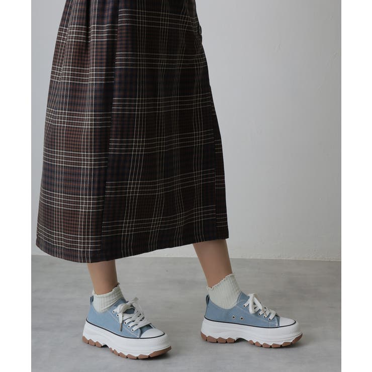 【24年春夏新作】厚底 ボリュームソール レースアップ ローカットスニーカー | DEMETER | 詳細画像25