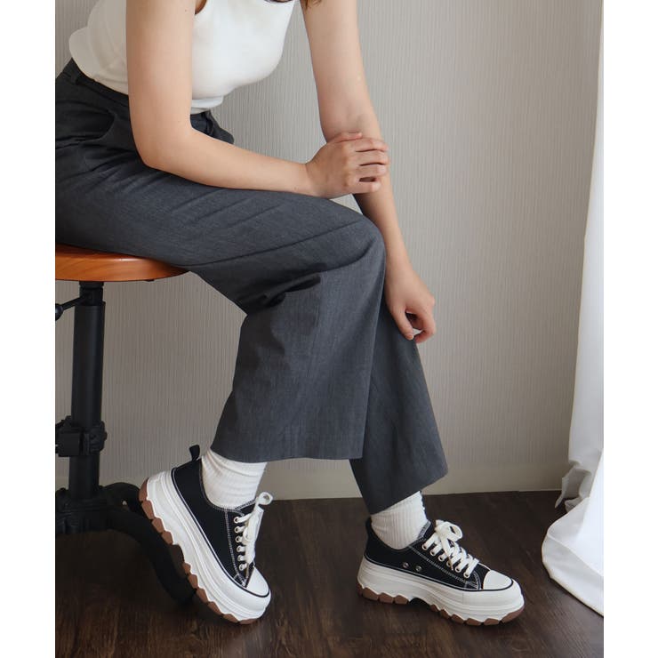 【24年春夏新作】厚底 ボリュームソール レースアップ ローカットスニーカー | DEMETER | 詳細画像30