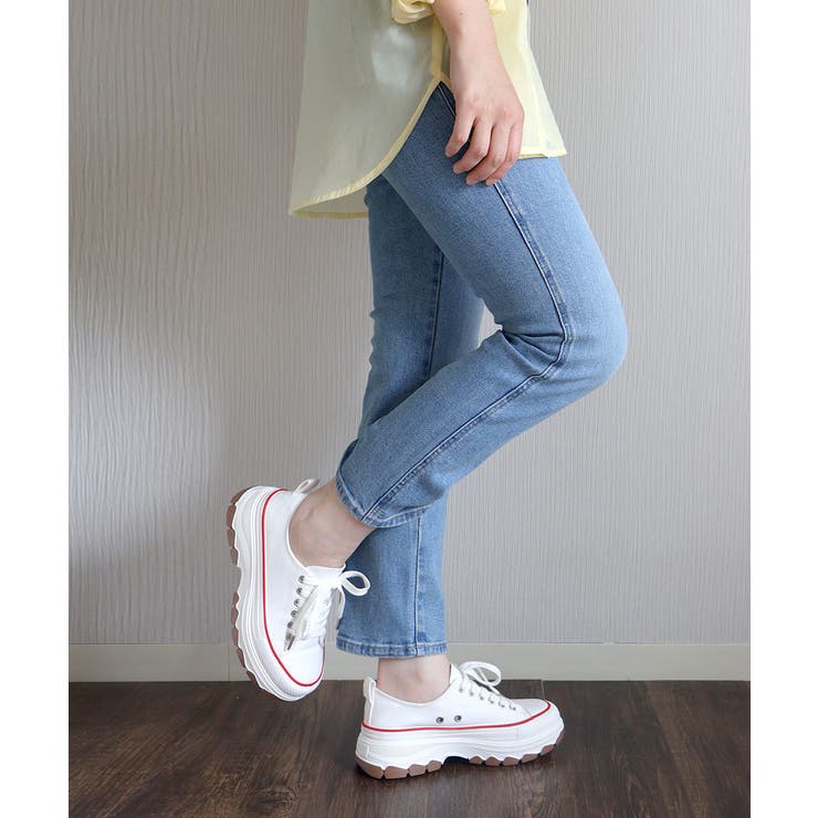 【24年春夏新作】厚底 ボリュームソール レースアップ ローカットスニーカー | DEMETER | 詳細画像37