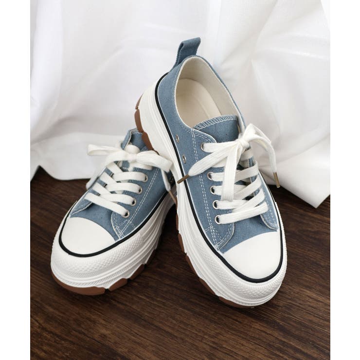 【24年春夏新作】厚底 ボリュームソール レースアップ ローカットスニーカー | DEMETER | 詳細画像41