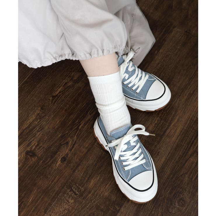 【24年春夏新作】厚底 ボリュームソール レースアップ ローカットスニーカー | DEMETER | 詳細画像42