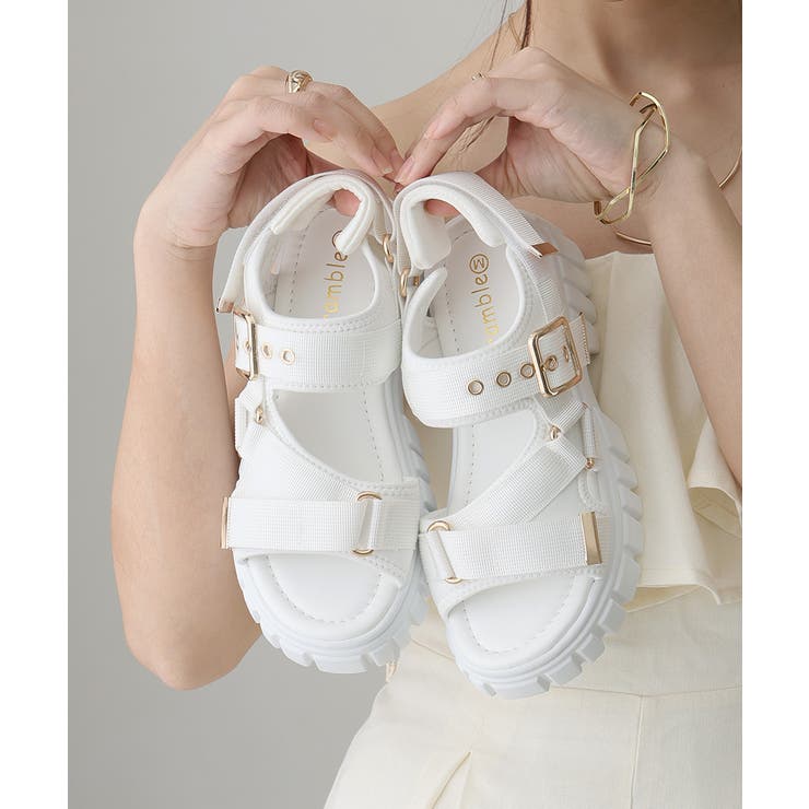 【25年春夏新作】厚底 トラックソール ベルクロ スポーツサンダル | DEMETER | 詳細画像12 