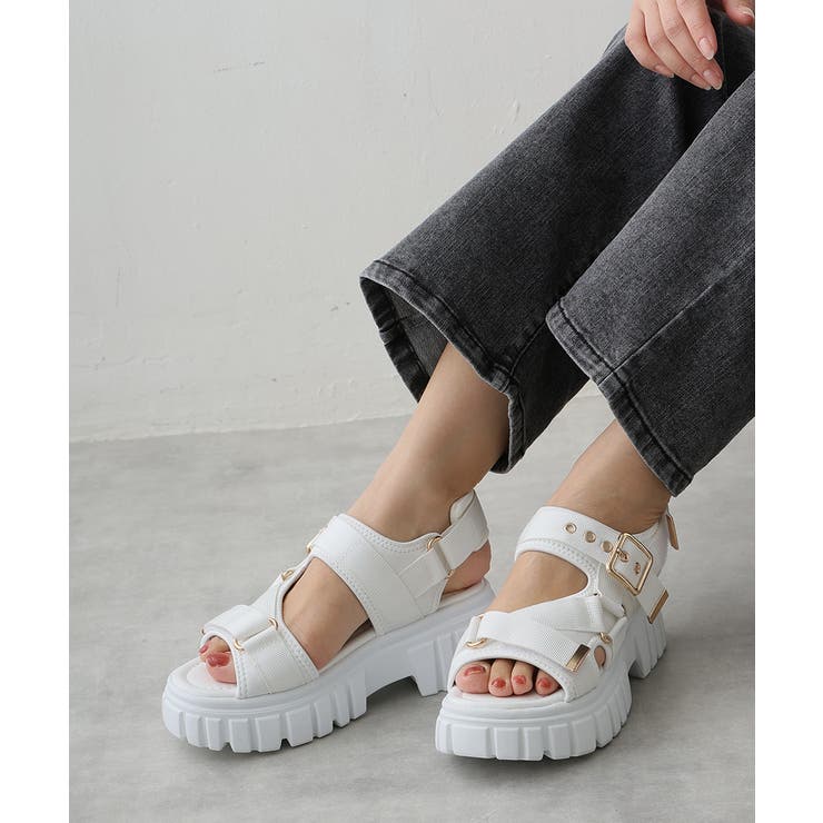 【25年春夏新作】厚底 トラックソール ベルクロ スポーツサンダル | DEMETER | 詳細画像19 