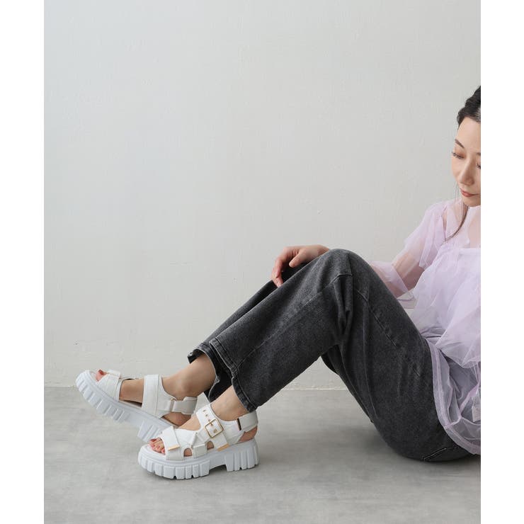 【25年春夏新作】厚底 トラックソール ベルクロ スポーツサンダル | DEMETER | 詳細画像20 