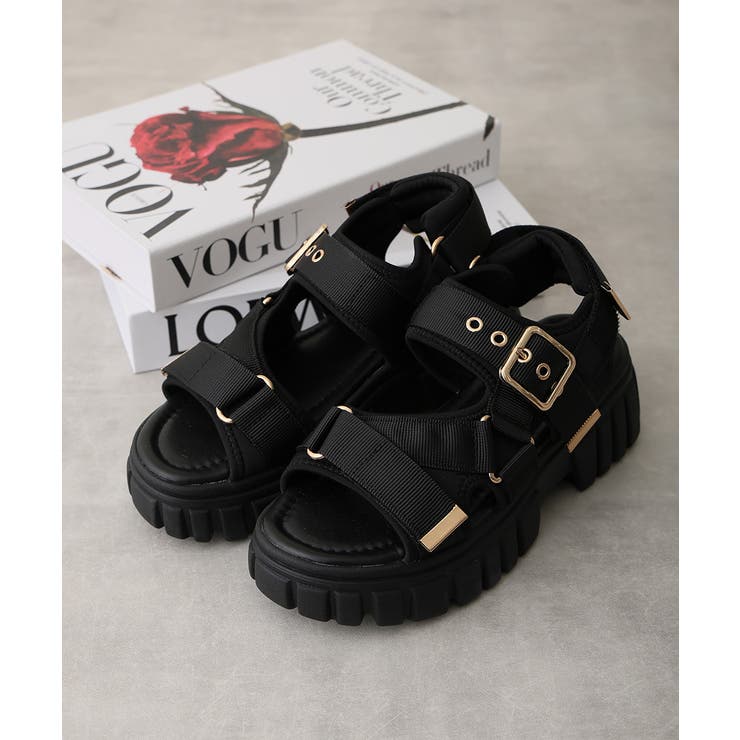 【25年春夏新作】厚底 トラックソール ベルクロ スポーツサンダル | DEMETER | 詳細画像3 