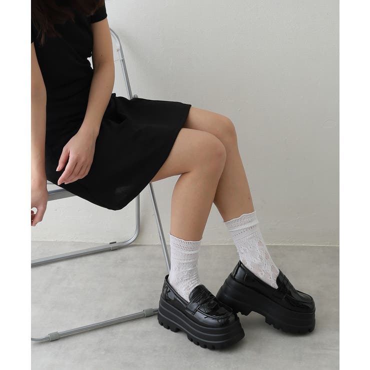 【25年春夏再販】厚底 トリプルソール ボリューム ローファーシューズ | DEMETER | 詳細画像13 