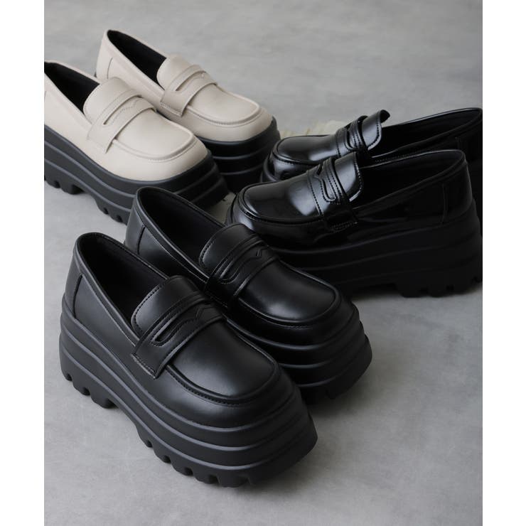 【25年春夏再販】厚底 トリプルソール ボリューム ローファーシューズ | DEMETER | 詳細画像25 