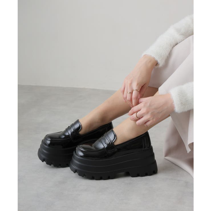 【25年春夏再販】厚底 トリプルソール ボリューム ローファーシューズ | DEMETER | 詳細画像36 