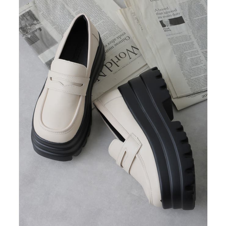 【25年春夏再販】厚底 トリプルソール ボリューム ローファーシューズ | DEMETER | 詳細画像44 