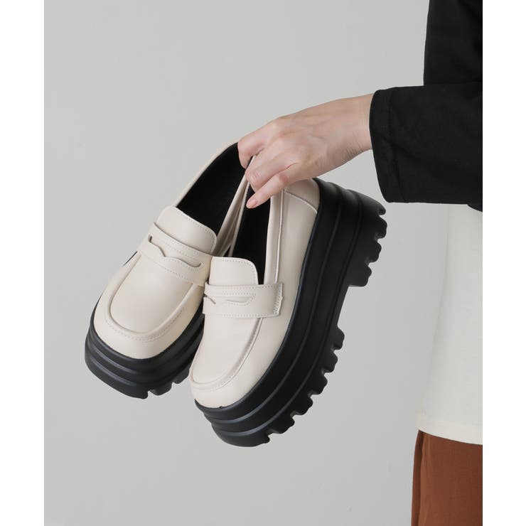 【25年春夏再販】厚底 トリプルソール ボリューム ローファーシューズ | DEMETER | 詳細画像45 