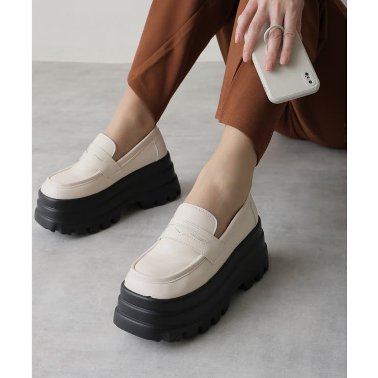 【25年春夏再販】厚底 トリプルソール ボリューム ローファーシューズ | DEMETER | 詳細画像46 