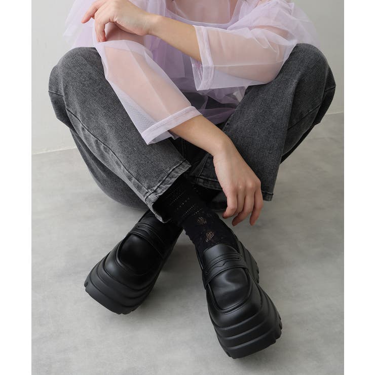 【25年春夏再販】厚底 トリプルソール ボリューム ローファーシューズ | DEMETER | 詳細画像6 