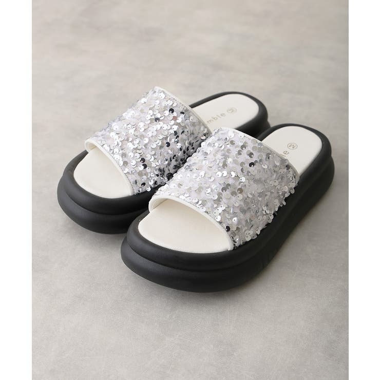 【25年春夏新作】厚底 ダブルソール スパンコール スライドサンダル | DEMETER | 詳細画像19 