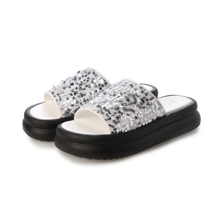 【25年春夏新作】厚底 ダブルソール スパンコール スライドサンダル | DEMETER | 詳細画像41 