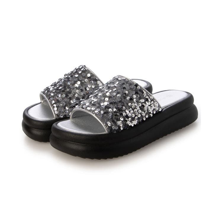 【25年春夏新作】厚底 ダブルソール スパンコール スライドサンダル | DEMETER | 詳細画像42 