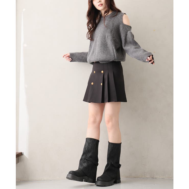 【25年秋冬新作】厚底 ボリュームソール ミドル カバーブーツ | DEMETER | 詳細画像10 