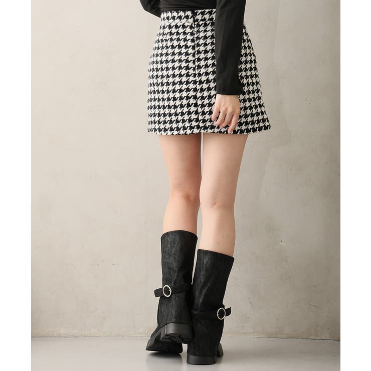 【25年秋冬新作】厚底 ボリュームソール ミドル カバーブーツ | DEMETER | 詳細画像17 