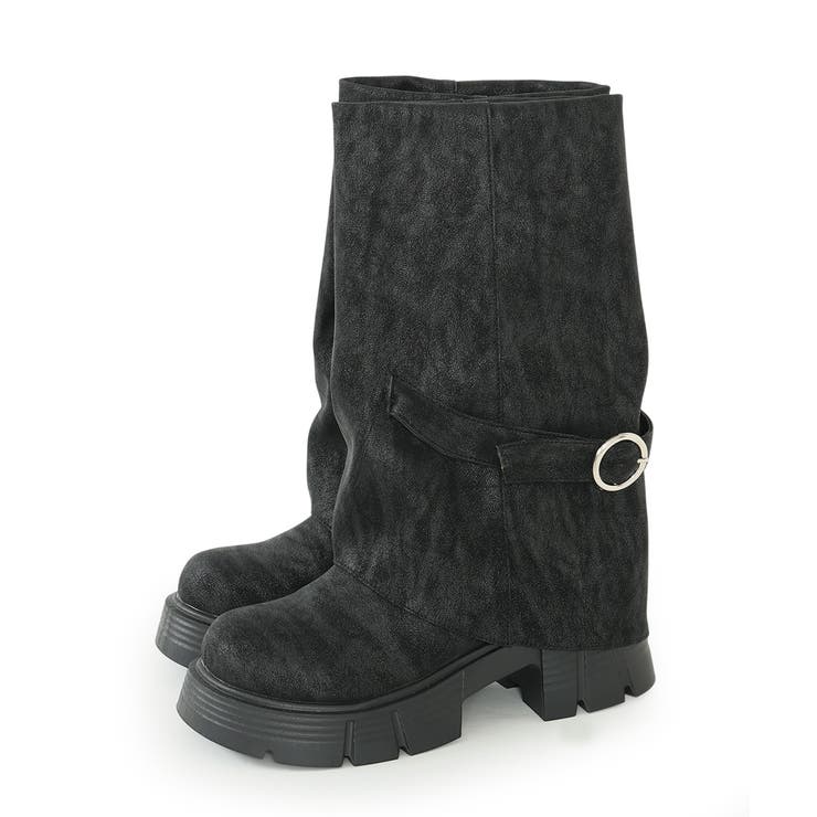 【25年秋冬新作】厚底 ボリュームソール ミドル カバーブーツ | DEMETER | 詳細画像26 