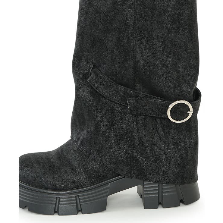 【25年秋冬新作】厚底 ボリュームソール ミドル カバーブーツ | DEMETER | 詳細画像32 