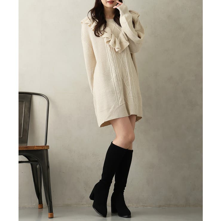 【25年秋冬新作】チャンキーヒール プレーン ストレッチロングブーツ | DEMETER | 詳細画像32 