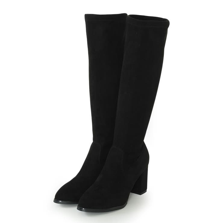 【25年秋冬新作】チャンキーヒール プレーン ストレッチロングブーツ | DEMETER | 詳細画像34 